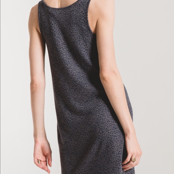 Z Supply mini gray leopard comfy tank dress - Picture 3 of 8